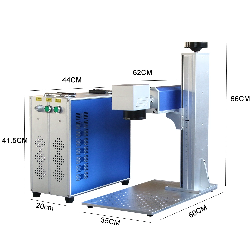 20W/30W/50W/60W White/Black/Color Fiber Laser Marking Machine Laser Marker on Metal Nonmetal